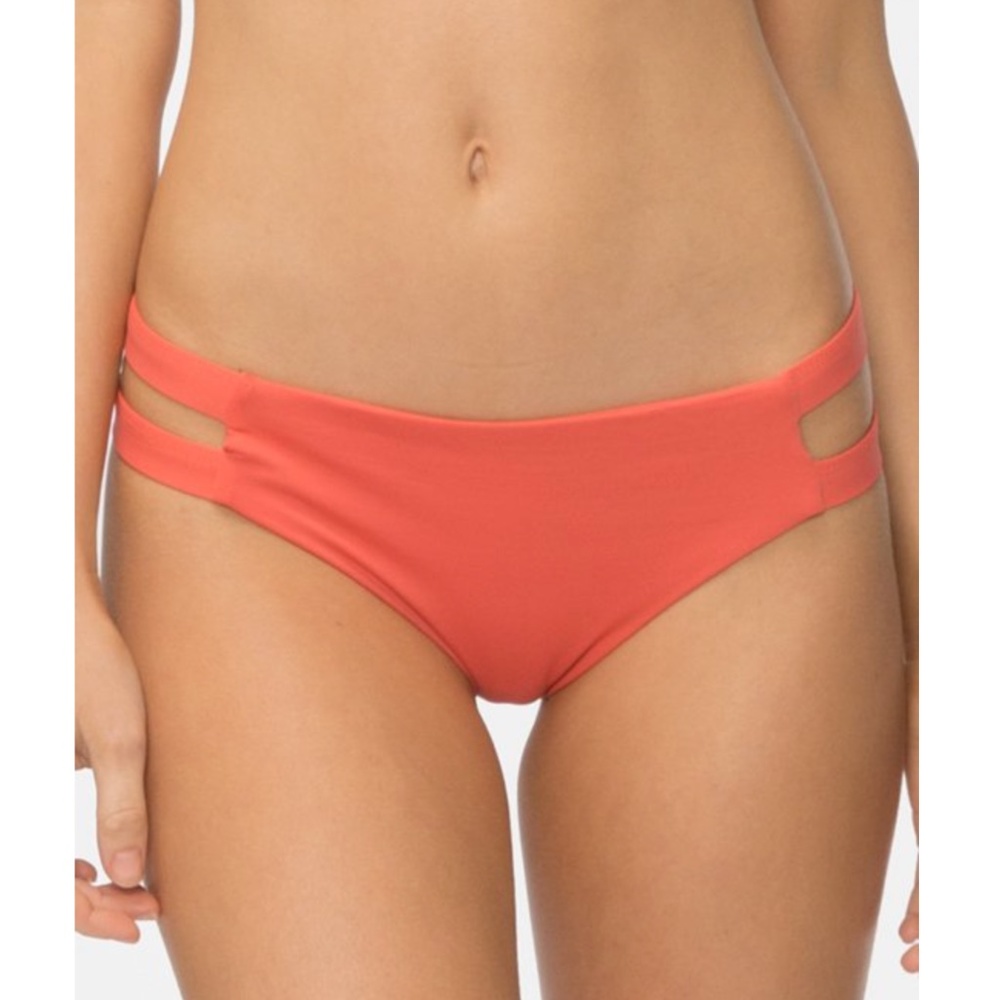 Tavik Womens Chloe Full Bikini Bottom ONLY in Camellia Double Strap Cuto…